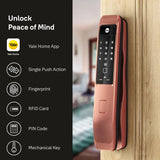 YMI 70 RB - A Series Push Pull Smart Lock (Red Bronze)