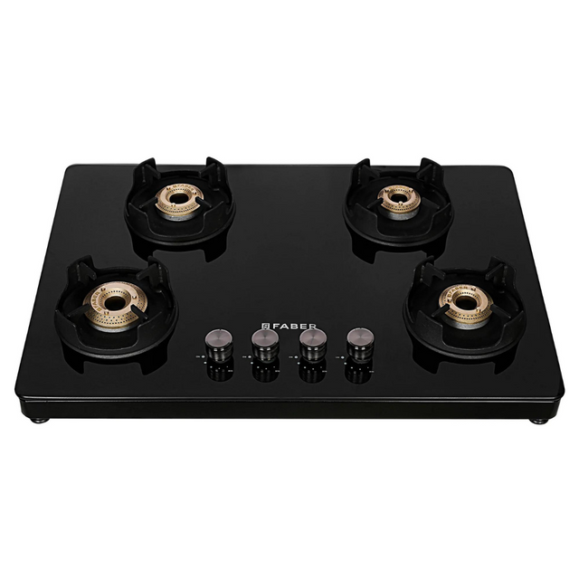 
Faber NiOS DLX 754 BB BK Glass Cooktop with Manual Gas Stove MS POWDER COATED Finish (4 Burners)