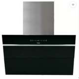 Prestige Zara 900 Glass Kitchen Hood with Revolutionary Motion sensor, 1100m3/HR Suction Auto Clean Wall Mounted Silver, Black 1100 CMH Chimney