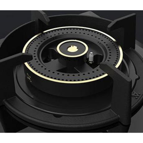 Hafele ALTIUS FS 480 78 cm Electric auto ignition Cast iron pan support with heat protectors 4 burner design Gunmetal Finish Metal Knob built-in Sealed Gas Hob 538.66.237