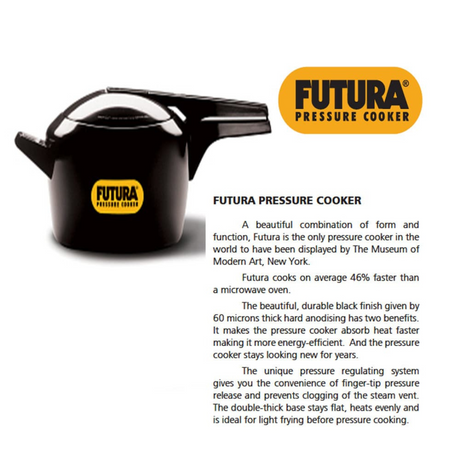 Futura Hard anodized Pressure Cooker 7 Litre Jumbo : FP 7J