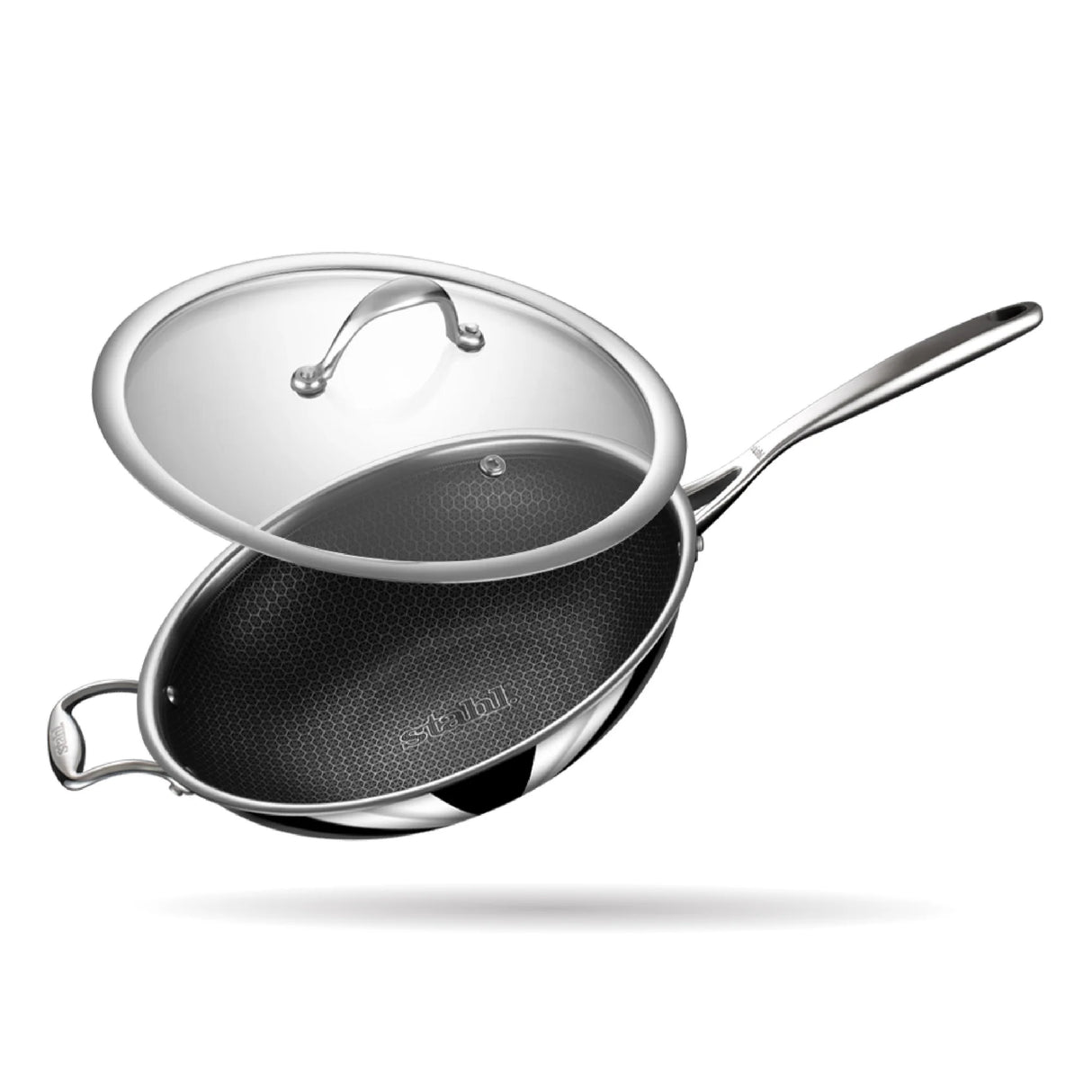 Deep Frypan with Lid- Triply Artisan Hybrid Series 6726