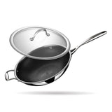 Deep Frypan with Lid- Triply Artisan Hybrid Series 6726