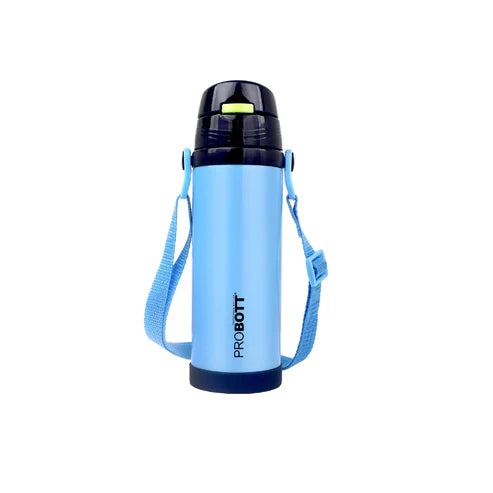 Tom 350ml Kids Vacuum Insulated Flask – Hot & Cold Stainless Steel Sipper Bottle with Straw & Strap, Pink, Leak-Proof PB 350-10