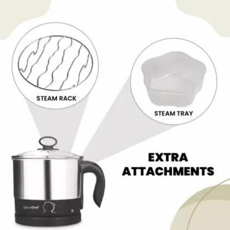 Greenchef Multi-Purpose Kettle 1.2 Litre (Sliver and Black)