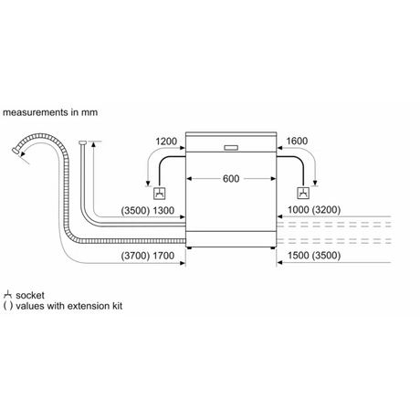 BOSCH SMS6HVI01I Series 6 Free Standing Dishwasher 60 cm Silver Inox