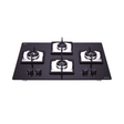 Elica FLEXI HCT 460 DX LOTUS BK Hob Stainless Steel Automatic Hob BLACK GLASS (4 Burners)