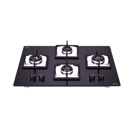 Elica FLEXI HCT 460 DX LOTUS BK Hob Stainless Steel Automatic Hob BLACK GLASS (4 Burners)