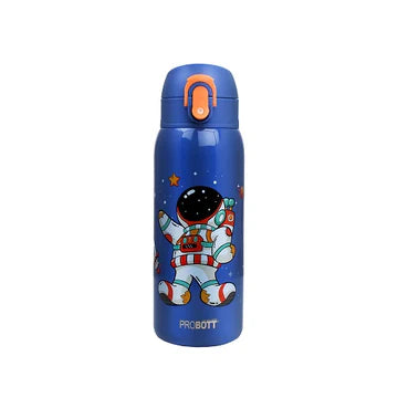 Champ 230ml Kids Thermos Flask – Stainless Steel Vacuum Insulated Water Bottle with One-Click Flip Lid, Leak-Proof, Grey | PB 230-02