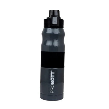 Bloom 680ml Thermos Flask Bottle, Stainless Steel Vacuum Insulated Hot & Cold Water Bottle | Push Button Flip Top Cap | Leak-Proof | White | PB 680-01