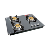 Glen 3 Burners Built In Hob| with Italian Double Ring Brass Burners Auto Ignition |1063 RO IN HT BB