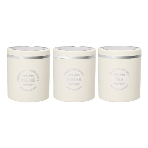 Jaypee plus CLASSIQUE 3 Tea & Sugar Containers Set of 3 750 ml Ivory