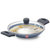 Hawkins Appachatty 0.9 Litre with Glass lid Ceramic Nonstick Deep Kadhai (CA09G)