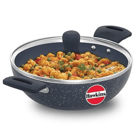 Hawkins 2.5 Litre with Glass lid Ceramic Nonstick Deep Kadhai (ICK25G)