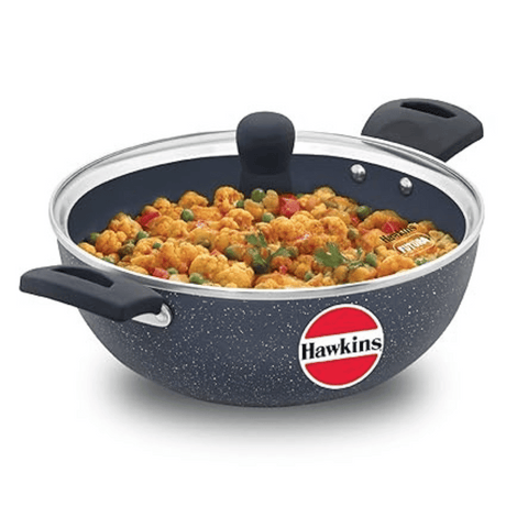 Hawkins 3.5 Litre with Glass lid Ceramic Nonstick Deep Kadhai (ICK35G)