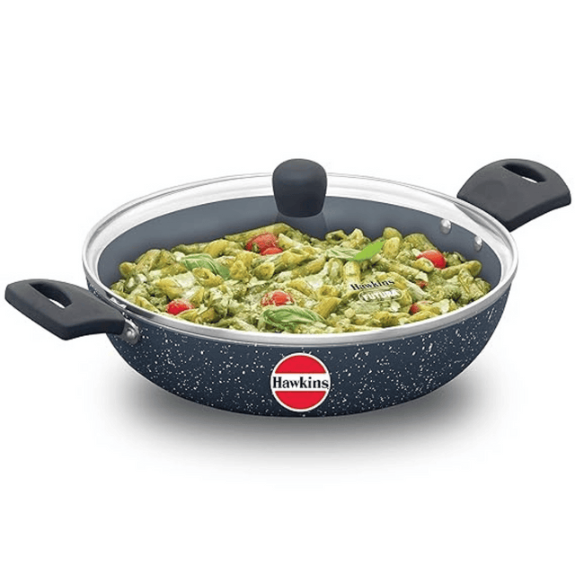 Hawkins Ceramic Nonstick Pasta Pan 28 cm, 3 Litre With Glass lid (ICP28G)