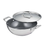Tramontina Fusao 20cm Triply Ceramic Kadai with SS Lid