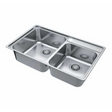 Franke Stainless Steel BCX 620-38/32 (ACCESSORIES NOT INCLUDED) (790x480/32x18) 1mm EUROPEAN SATIN FINISH H Double Bowl Sink 101.0489.192