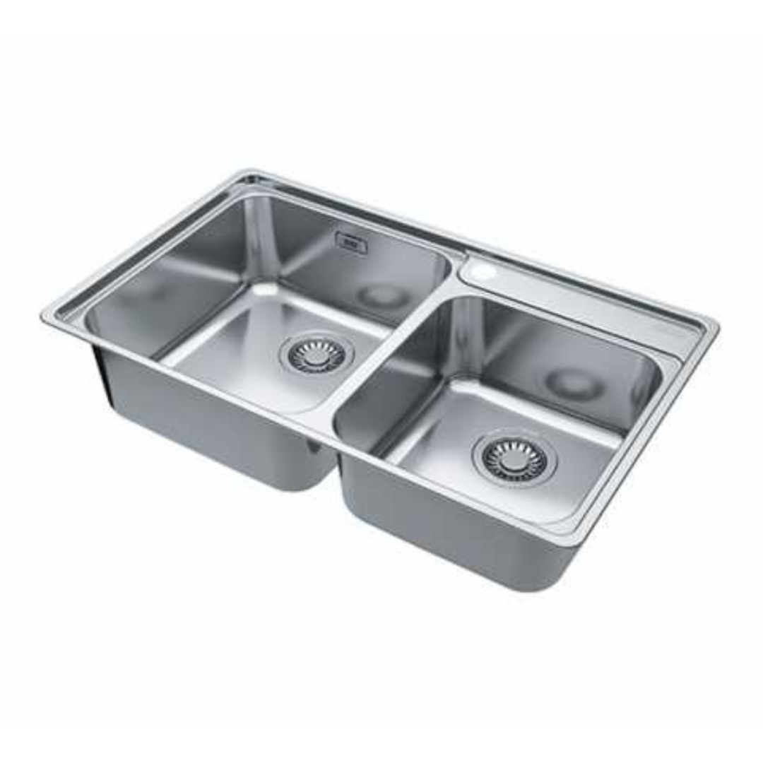 Franke Stainless Steel BCX 620-38/32 (ACCESSORIES NOT INCLUDED) (790x480/32x18) 1mm EUROPEAN SATIN FINISH H Double Bowl Sink 101.0489.192