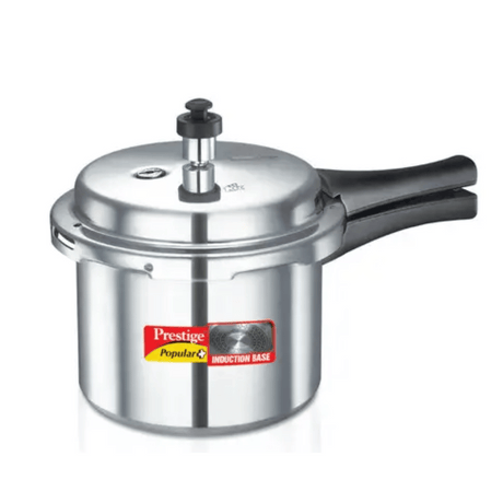 Prestige Popular Plus Virgin Aluminium Gas & Induction Compatible Pressure Cooker, 4 Litre (10202)