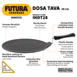 Hawkins 28 cm Non Stick Dosa Tawa, INDT28