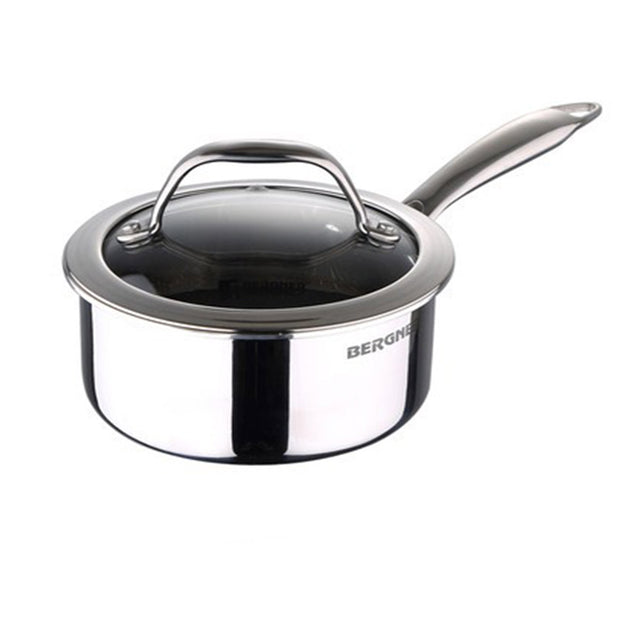 Bergner SS Hi-Tech Tri-Ply Saucepan With Lid 14 Cm (BG-31150-MM)