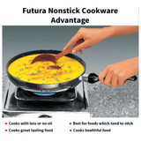 Hawkins 26 cm Futura Frying Pan with Rounded Side, Non Stick, Black NF26R