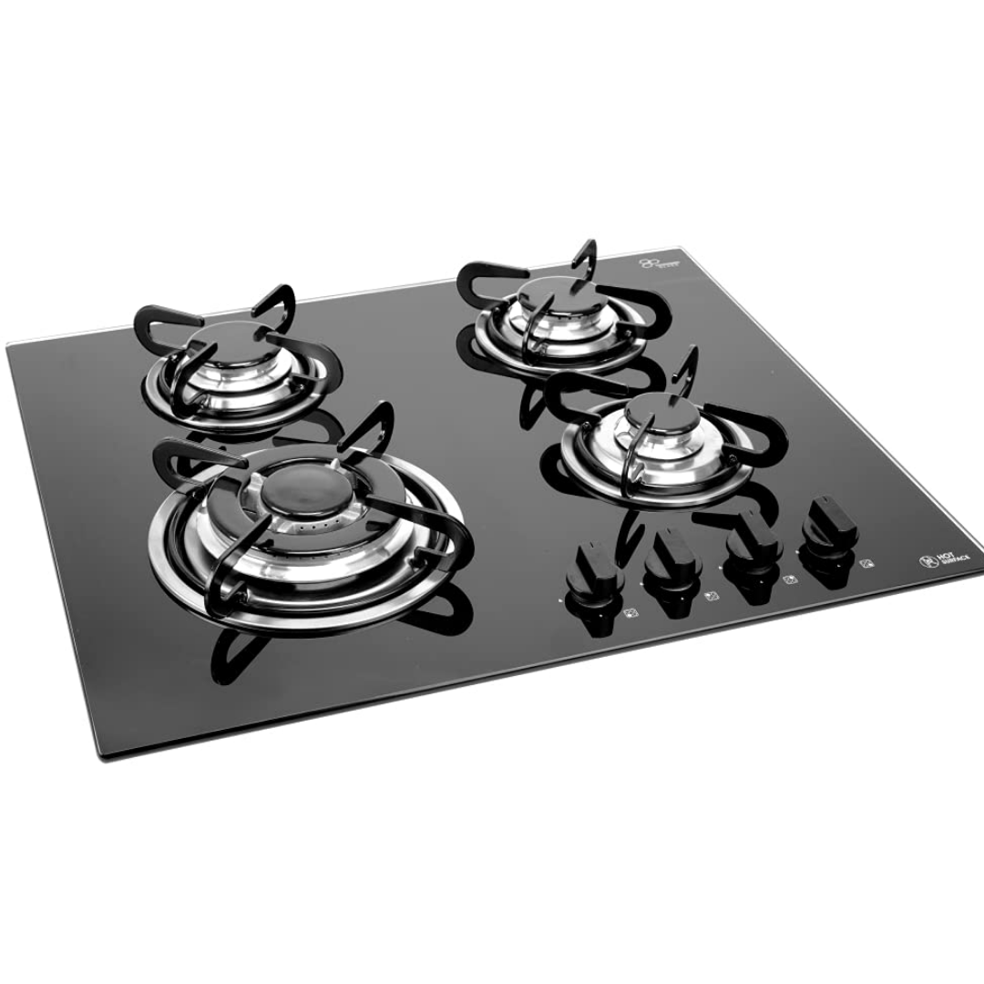 Glen 4 Burner Built in Glass Hob| Triple Ring Burner |European Sealed Burners AI |1065 TRG