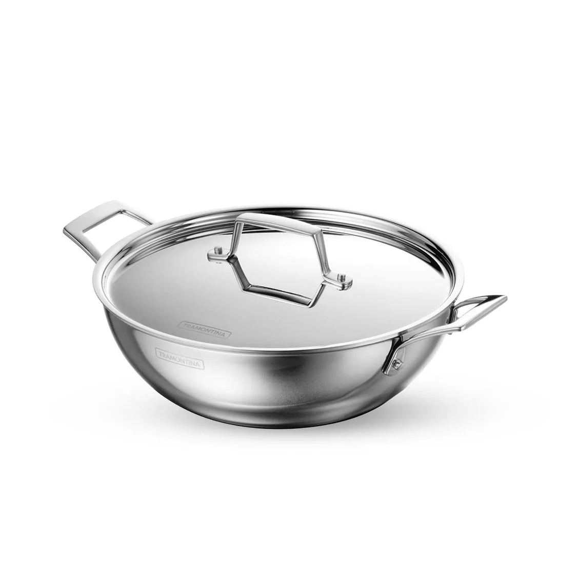 Tramontina Aeion 24cm Triply Kadai with SS Lid