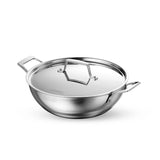 Tramontina Aeion 24cm Triply Kadai with SS Lid