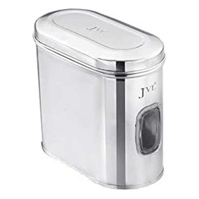 JVL Stainless Steel Galaxy Window Canister with Unbreakable Steel Lid 2 Litre (GW-1)
