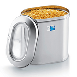 JVL Stainless Steel Storage Capsule Tin With See Through Lid (CPT-0)
