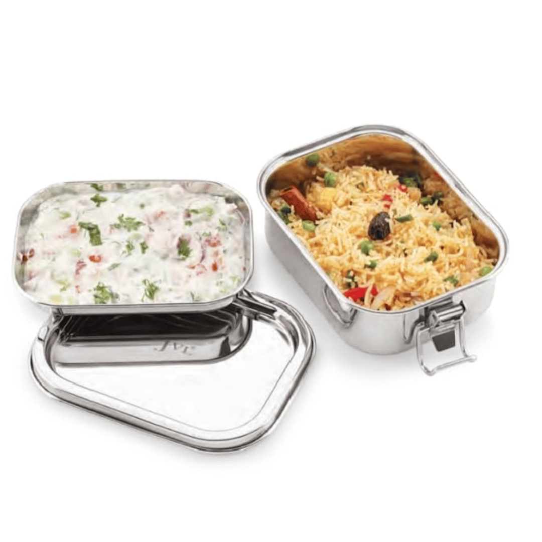 JVL Stainless Steel Capsule Leakproof Lunch Box With Inner Plate 500ml (CLP-1 )

