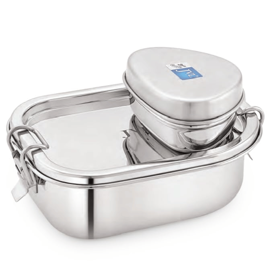 JVL Stainless Steel Matrix Leakproof Lunch Box With Inner Plate 500ml (MLP-1C )