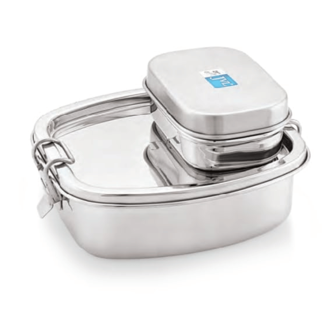 JVL Stainless Steel Elite Leakproof Lunch Box With Small Container 500ml (ELP-1C)

