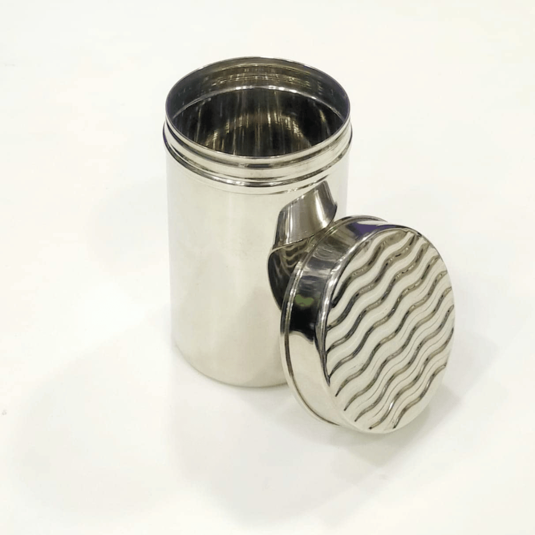 JVL Stainless Steel 450ml Vintage Designer Air Tight Canister With See Through Lid (VDC-1) 


