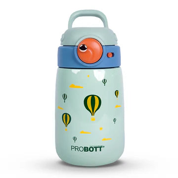 Cool Kid 360ml Hot & Cold Sipper Bottle with Straw & Handle for Kids, Pink | Stainless Steel Vacuum Insulated, Leak-Proof | PB 360-02