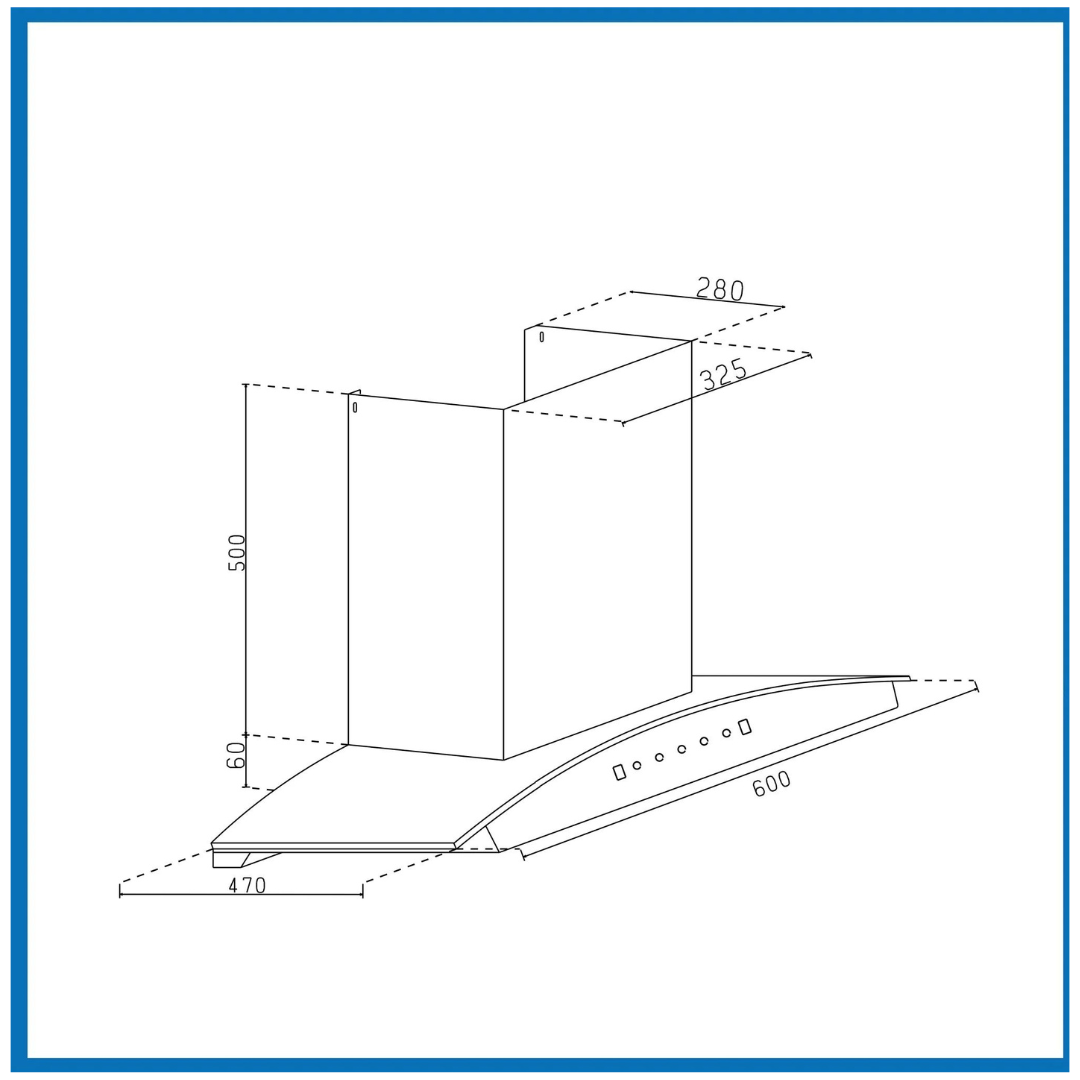 Glen CH 6080 BL MS AC 60cm Auto Clean