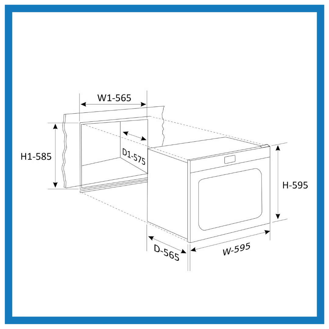 Glen BO 651 MRT Black Built in Oven