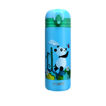 Probott Dazzle 400ml Kids Sipper Water Bottle – Stainless Steel Hot & Cold Vacuum Flask with Push Button Locking System, Pink | PB 400-03