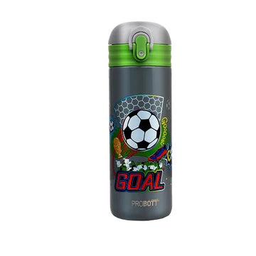 Probott Dazzle 400ml Kids Sipper Water Bottle – Stainless Steel Hot & Cold Vacuum Flask with Push Button Locking System, Pink | PB 400-03