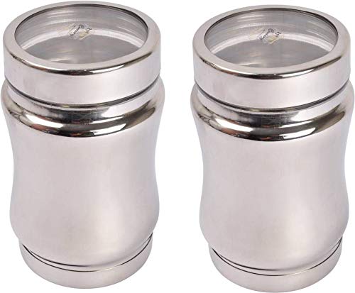 JVL Stainless Steel Option Steel Canister, 450ml - 2PCS