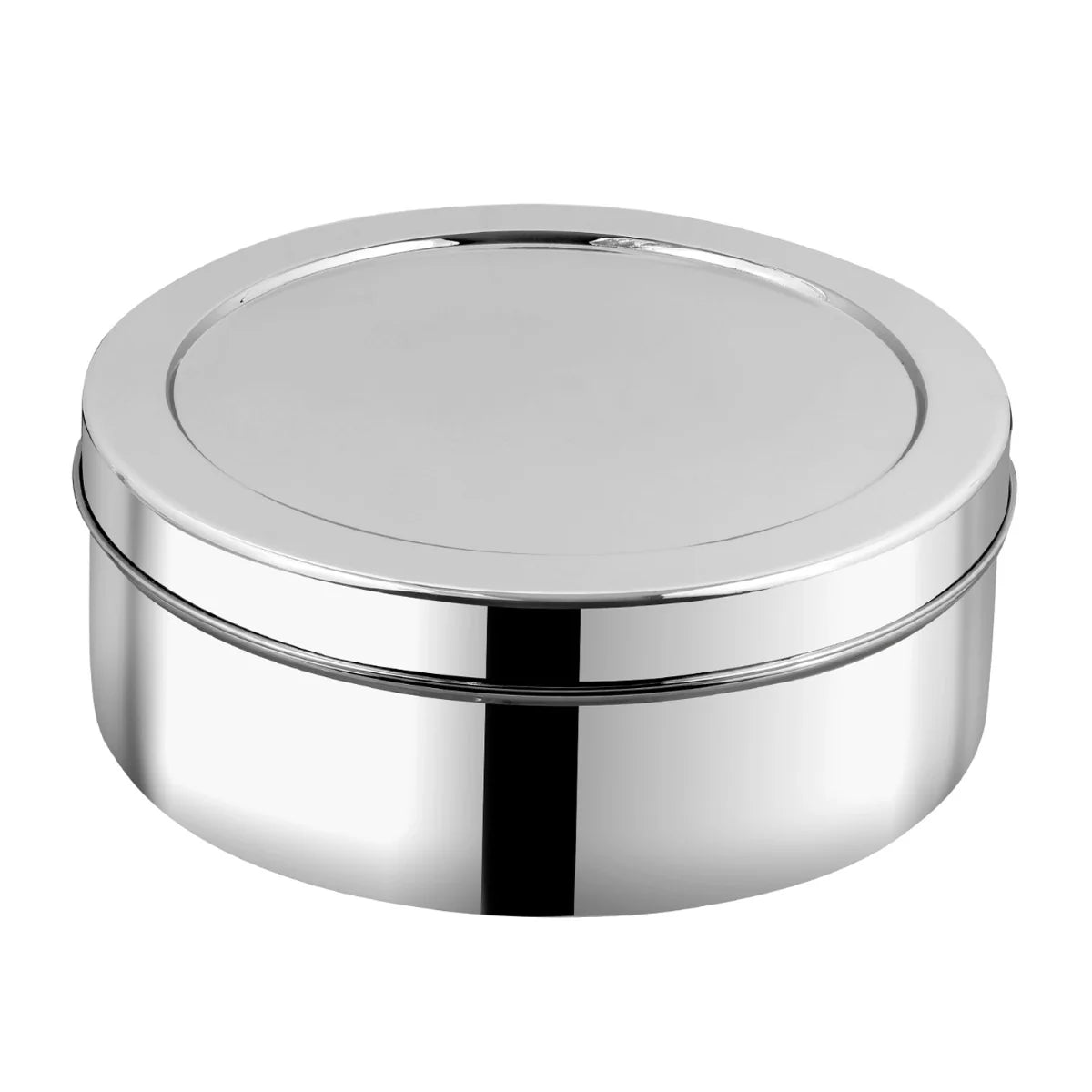 Stainless Steel Spice(Masala) Box/Dabba/Organiser with a Stainless Steel Lid and a Separator Plate -7 containers and a small spoon,Silver,Non Toxic, BPA Free- Small