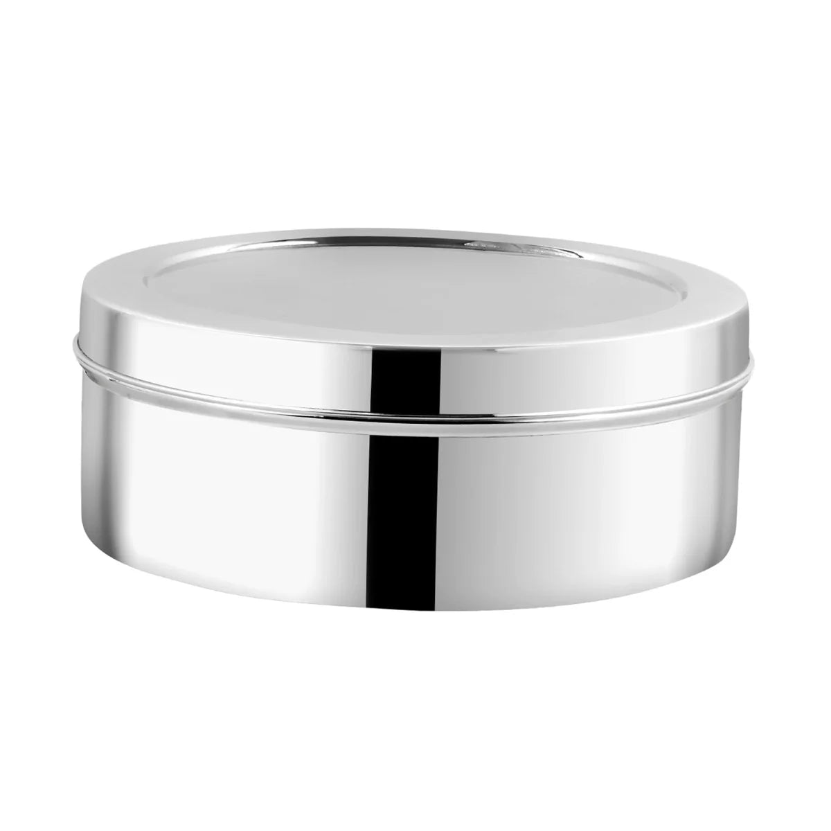 Stainless Steel Spice(Masala) Box/Dabba/Organiser with a Stainless Steel Lid and a Separator Plate -7 containers and a small spoon,Silver,Non Toxic, BPA Free- Small