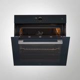 OV81 ZNSCN 81L Extra Large Built-in Electric Oven with 3D Hot Air, 14 Functions, Soft Close, LED Knob – Half Mirror Glass Finish