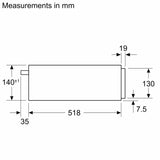 Series 8 Built-in Warming Drawer 60 x 14 cm with Home Connect, Push & Pull – BIC7101B1