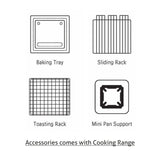 Cooking Range Stainless Steel Gas Grill, Gas Oven 1 Triple Ring Burner, 3 Aluminium Alloy Burners (2011 SSTR)