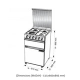  Gas Oven 1 Triple Ring