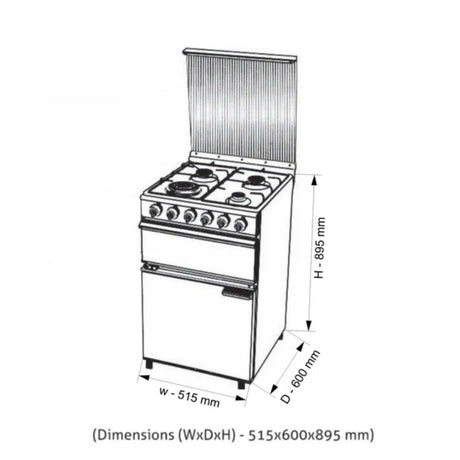  Gas Oven 1 Triple Ring