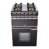 Glen Cooking Range GL 2014 DB AI Glass Gas Grill, Gas Oven Rotiseerie Double Ring Forged Brass Burners Auto Ignition